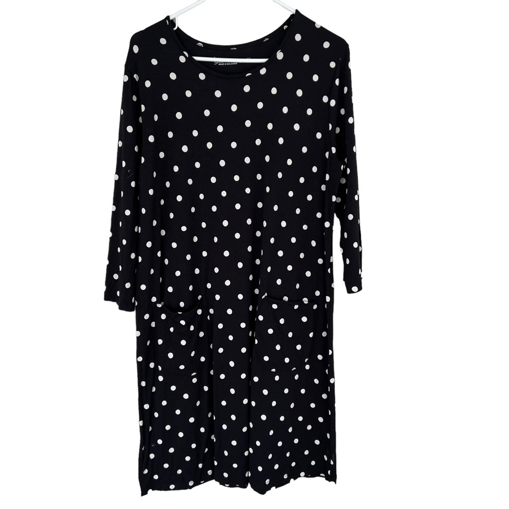 Gundrun Sjoden dress black white polka dot L